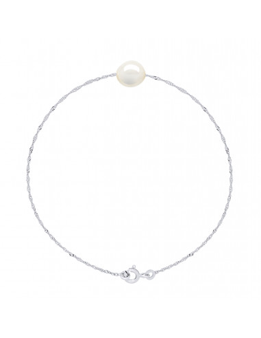 Bracelet Perle de Culture Baroque 8 mm en Argent 925 - ALBA