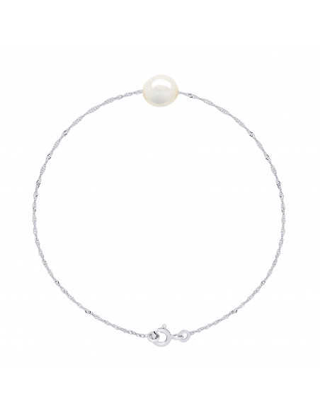 Bracelet Perle de Culture Baroque 8 mm en Argent 925 - ALBA