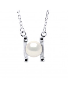 Collar colgante de la perla de la cultura - 2 colores - plata 925 - Ashley
