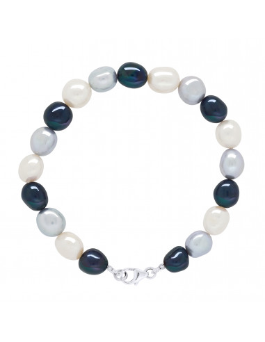 Bracelet Perles de Culture Baroques 8 mm - 4 Coloris Disponibles - Argent 925 - CLARA
