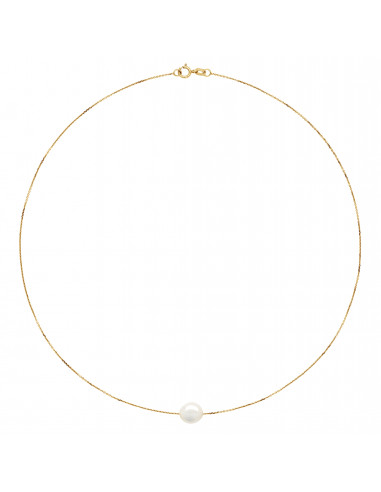 Collier Chaine en Or et Perle de Culture Baroque - 3 Coloris - TIPHAINE