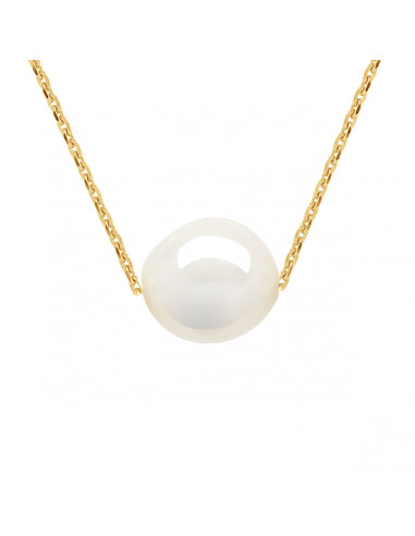Collier Chaine en Or et Perle de Culture Baroque - 3 Coloris - TIPHAINE