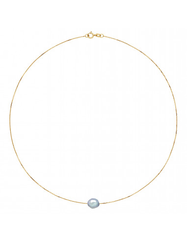 Collier Chaine en Or et Perle de Culture Baroque - 3 Coloris - TIPHAINE