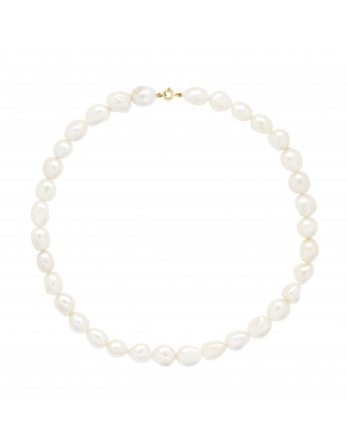 Collier Rang de Perles Baroques 11 mm - Fermoir Or Jaune - SIENNA