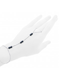 Bracelet-Bague Perles de Culture 4 mm en Argent 925 - 2 Coloris - CHLOE