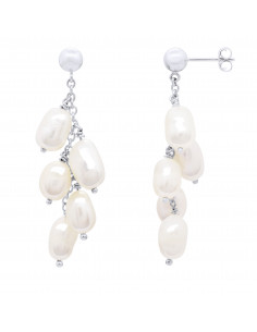 10 pendant baroque pearls - 2 colors - Silver 925 - Elea