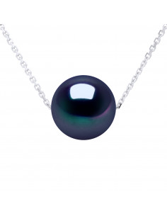 Collier Chaine Perle de Culture Ronde 8 mm en Argent 925 - 5 Coloris - ROMY